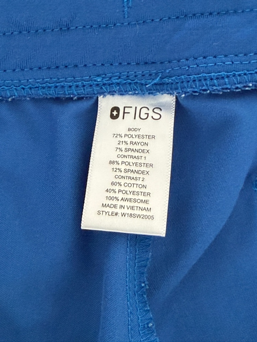 FIGS Technical Zamora Jogger Scrub Pants Women’s XL Royal Blue — Bundle of 2 - Picture 6 of 14